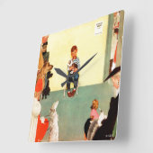 アットザベッツバイノーマンロックウェル スクエア壁時計 (傾斜)