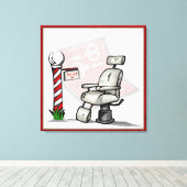 アットザ理容師ショップデコール キャンバスプリント (インサイチュ (ウッドフロア))