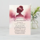 アットシルバープラムレースガウンBOHOブルゴーニュキンセアニェラ 招待状 (スタンド正面)