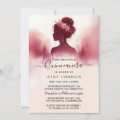 アットシルバープラムレースガウンBOHOブルゴーニュキンセアニェラ 招待状 (正面)