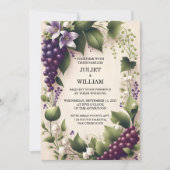 アットシードルーラルファームウッドフルーツアイビーヴィンヤード結婚ズ 招待状 (正面)