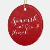 アットスペインのハートホリデーデコレーション,スペイン セラミックオーナメント (左)