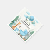 アットソフトボホベアーブルーキューブウェルカム男の赤ちゃんシャワー スタンダードカクテルナプキン (角)