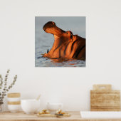 アットデュスクヒポタマスポートレート ポスター (キッチン)