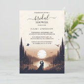 アットナイトサンセットムーンクラウドトワイライトブライダルシャワー 招待状 (スタンド正面)