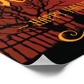 アットナイトハロウィンウェディングレセプションサイン24x18 ポスター (角)