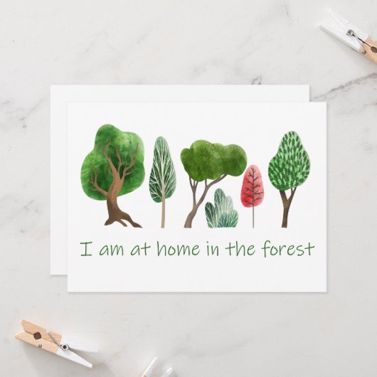 アットホームインザフォレスト感動的引用文 カード (正面/裏面インサイチュ)