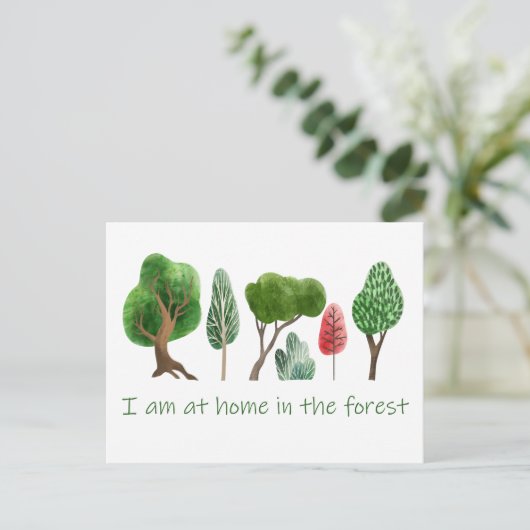 アットホームインザフォレスト感動的引用文 ポストカード (スタンド正面)