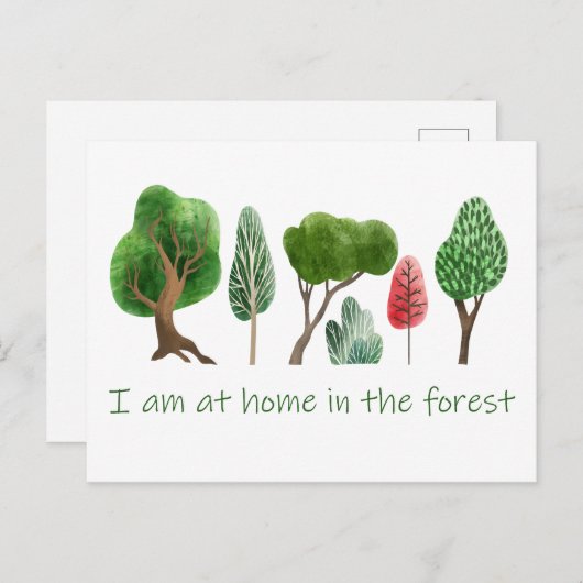 アットホームインザフォレスト感動的引用文 ポストカード (正面/裏面)
