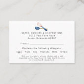 アットホームキッチンベーカリー食材アレルゲン 名刺 (正面)
