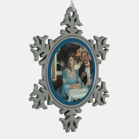 アットムーキンズレストランNY - William Glackens スノーフレークピューターオーナメント (左)