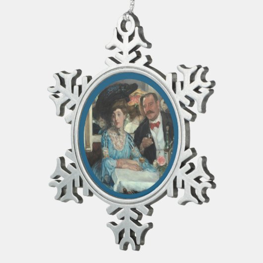 アットムーキンズレストランNY - William Glackens スノーフレークピューターオーナメント (右)