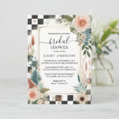 アットレトロスタジオクリエイティブ図解入りの、写真付きのブライダルシャワー 招待状 (スタンド正面)