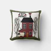 アット初期のハートカントリーシープ&ハウスデコール クッション (正面)