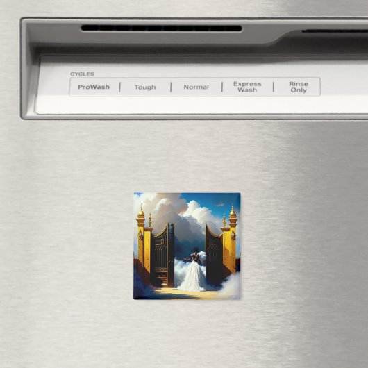 アット天国のゲートブラッククリスチャンアートマグネット マグネット (インサイチュ (食洗機))