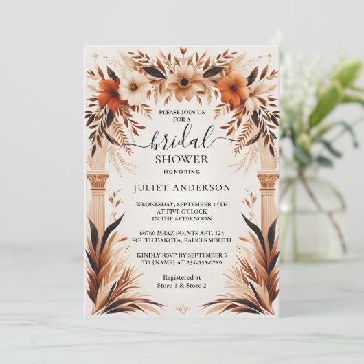 アット素朴フィ素朴エスタスペインのブライダルシャワー 招待状 (スタンド正面)