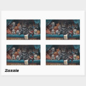 アット遊ア – エキサイティングな瞬間by Louis Wain 長方形シール (シート)