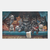 アット遊ア – エキサイティングな瞬間by Louis Wain 長方形シール (正面)