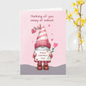 アット遠くにカレッジピンクバレンタインデー格言 カード (黄色い花)