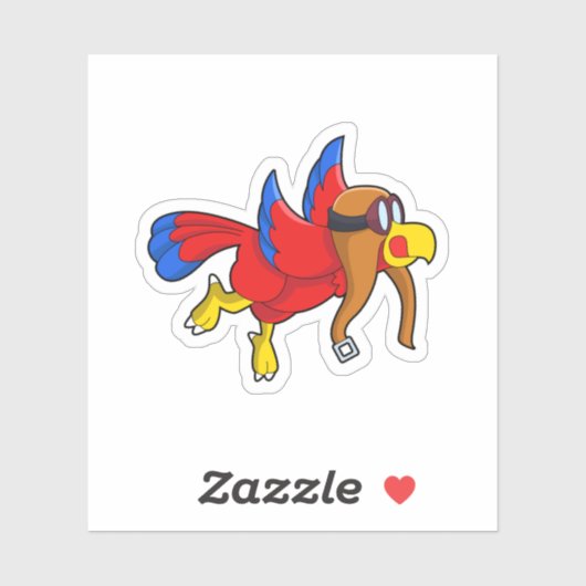 アット飛んでいるパイロット シール (シート)