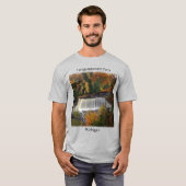 アッパタフカメノン滝秋シャツブラックレタリング Tシャツ (正面フル)