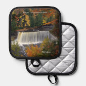 アッパタフクアメノン秋ポットホルダー 鍋敷き (正面/裏面)