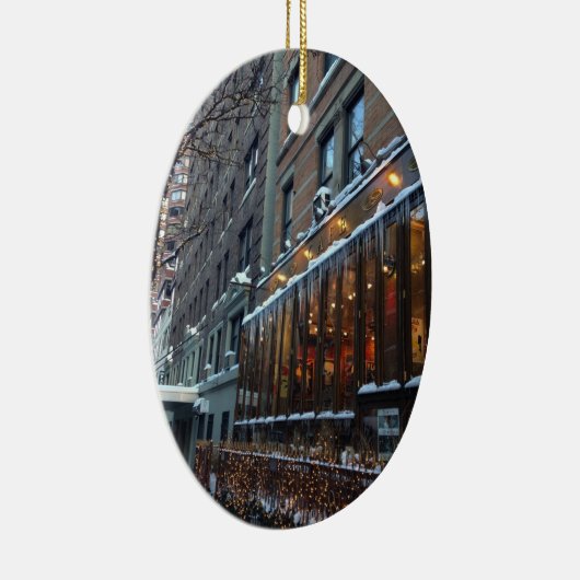 アッパーウエストサイドアイシクルズニューヨークシティウィンターNYC セラミックオーナメント (右)