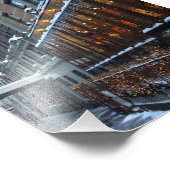 アッパーウエストサイドアイシクルズニューヨークシティウィンターNYC フォトプリント            (角)