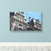 アッパーウエストサイドアパートメント建物ニューヨークシティ キャンバスプリント (インサイチュ (ウッドフロア))