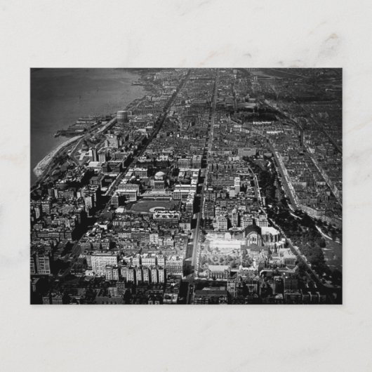 アッパーウエストサイドニューヨークシティエアリアルビュー1928 ポストカード (正面)