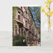 アッパーウエストサイドブラウンストーンズニューヨークシティNYC カード (黄色い花)