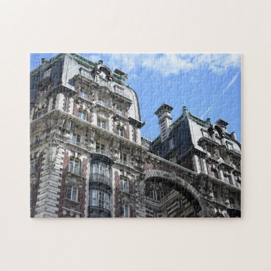 アッパーウエストサイドプレウォーアパートメント建物NYC ジグソーパズル (横)