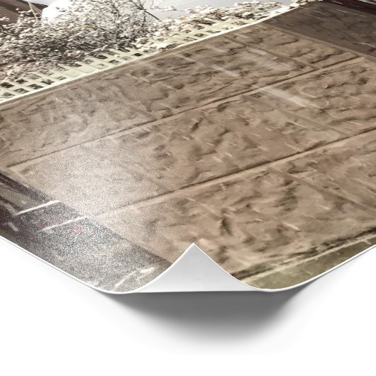 アッパーウエストサイド雪だるまニューヨークシティNYCスノー フォトプリント            (角)