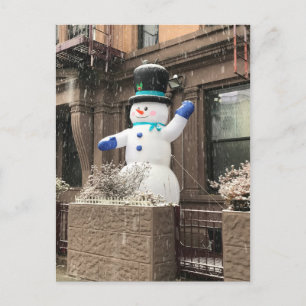 アッパーウエストサイド雪だるまニューヨークシティNYCスノー ポストカード