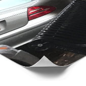 アッパーウエストサイドNYCスノークリスマスライトニューヨーク ポスター (角)