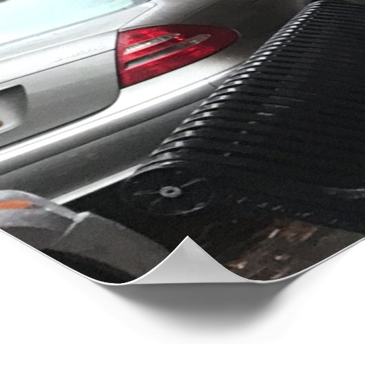 アッパーウエストサイドNYCスノークリスマスライトニューヨーク ポスター (角)