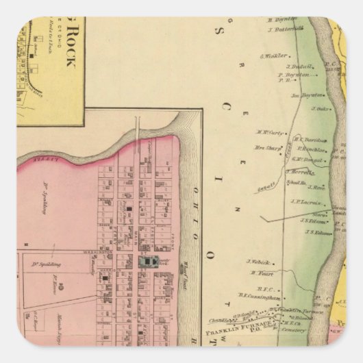 アッパーオハイオ川と谷3 スクエアシール (正面)