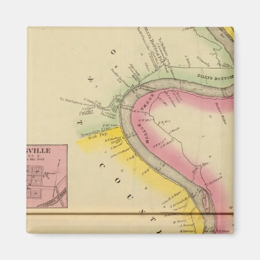 アッパーオハイオ川と谷3 マグネット (正面)