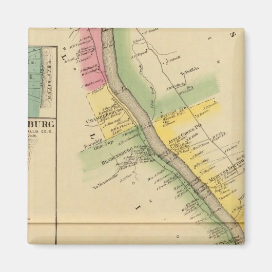 アッパーオハイオ川と谷7 マグネット (正面)