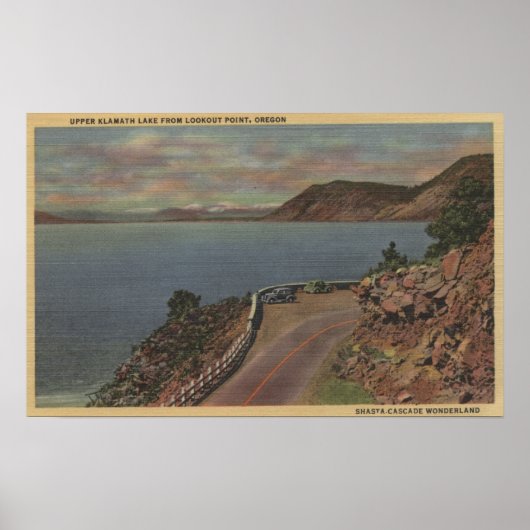 アッパークラマス湖，オレゴン – Lookout Point ポスター (正面)