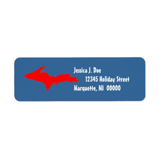 アッパーペニンシュラミシガンアップ差出人住所ラベル ラベル (正面)