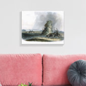 アッパーミズーリのエルクホルン・ピラミッド、プレート2 キャンバスプリント (インサイチュ (リビング))