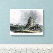 アッパーミズーリのエルクホルン・ピラミッド、プレート2 キャンバスプリント (インサイチュ (ウッドフロア))