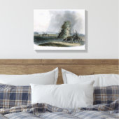 アッパーミズーリのエルクホルン・ピラミッド、プレート2 キャンバスプリント (インサイチュ (寝室))