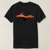 アッパー半島ミシガンSUNSET Trees Yoopers 906 Tシャツ (デザイン正面)