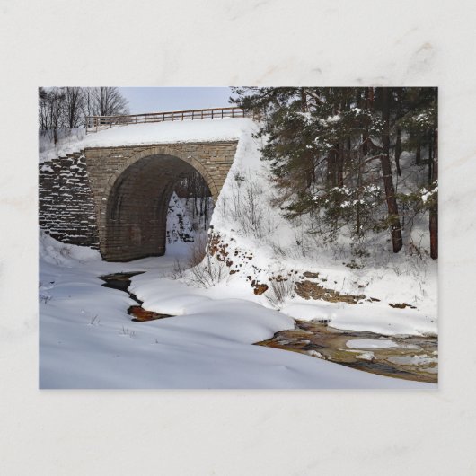 アッパー半島ラムジーのキーストーン橋 ポストカード (正面)