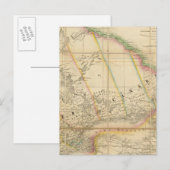 アッパー・カナダの州地図 ポストカード (正面/裏面)