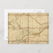 アッパー・カナダの州地図 ポストカード (正面/裏面)