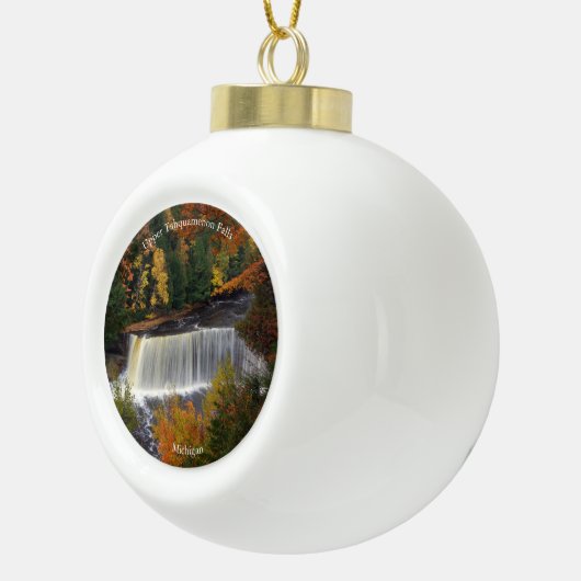 アッパー・タフクアメノン秋ボールまたはスノーフレークオーナメント セラミックボールオーナメント (右)