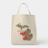 アッパー・ペニンシュラ・ミシガン「ライトアップ」バッグ トートバッグ (裏面)